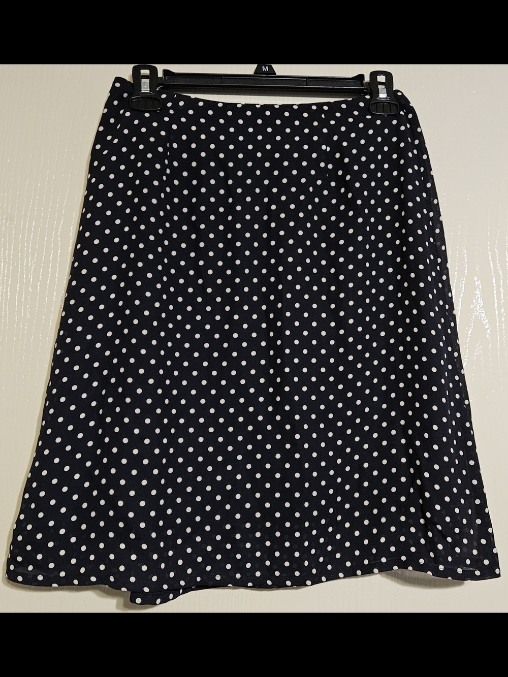 Banana Republic Black & White Polka Dot A-Line Skirt - Picture 2 of 3